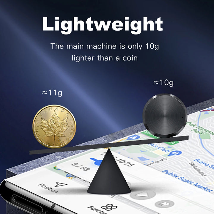 Lightweight comparison of a device with a coin on a map background
