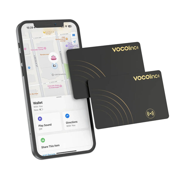 Findroo VOCO Tags (2-Pack) – 3-Year GPS Wallet Tracker Cards